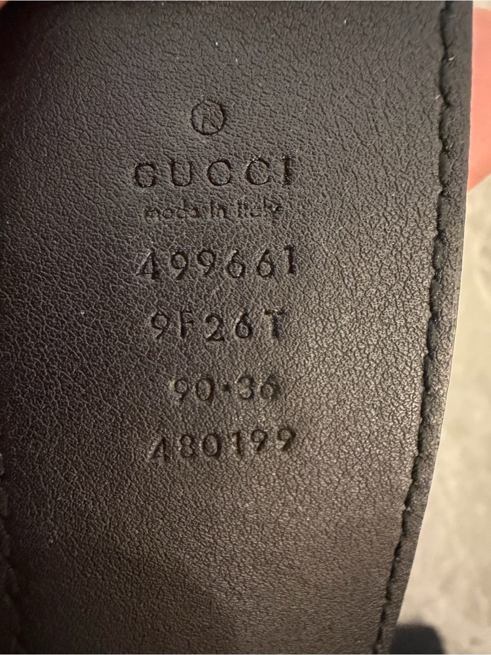 Gucci GG Supreme Monogram Bee Belt Brown Canvas Black Leather Size 36 - Picture 5 of 5